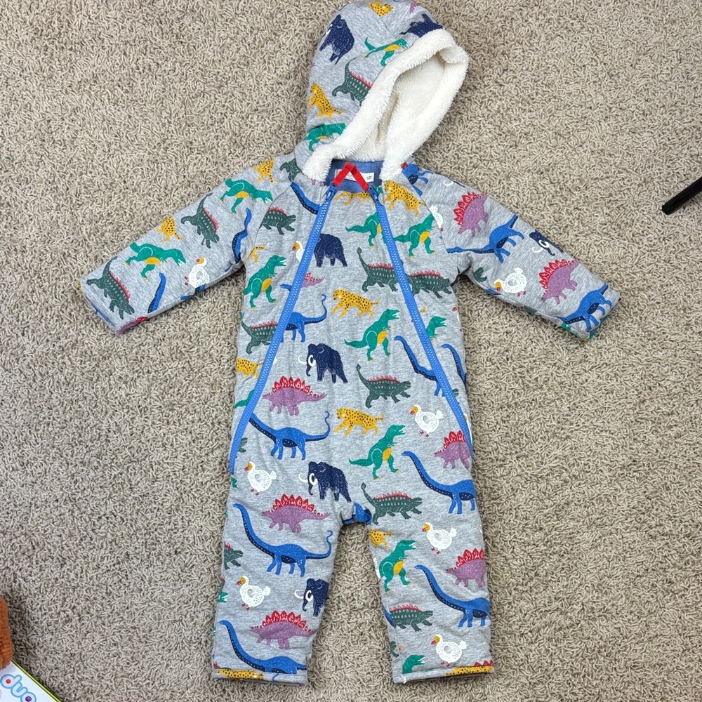 Baby Boden Dinosaur bunting sz 12-18 months